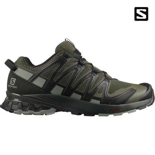 Olive / Black Salomon Xa Pro 3d V8 Men's Trail Running Shoes | PH 42607O